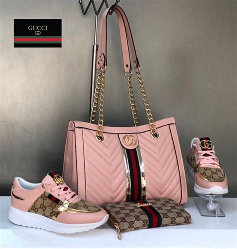 matching Gucci shoes and bags